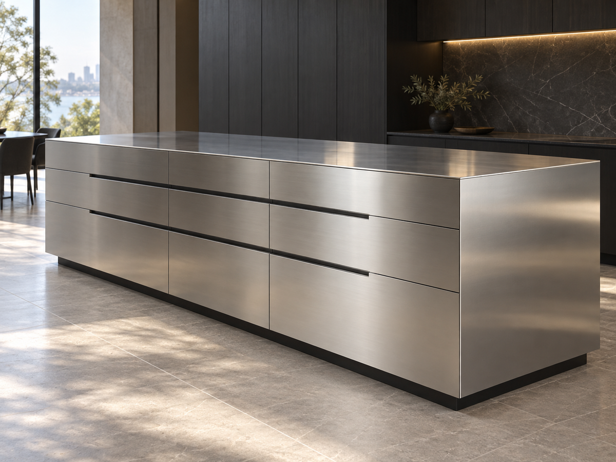SI-01 LINEAR 3100 architectural stainless steel island