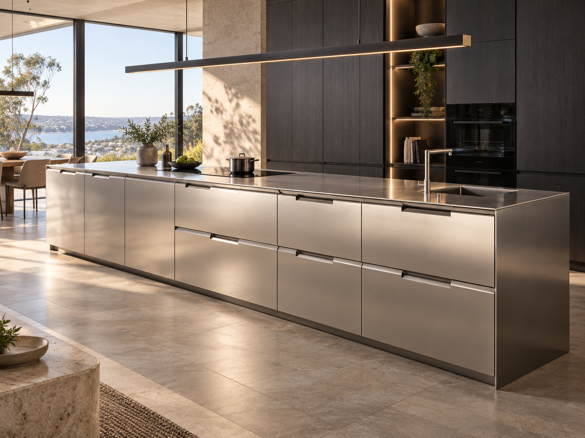 SI-02 GRAND 4800 architectural stainless steel island