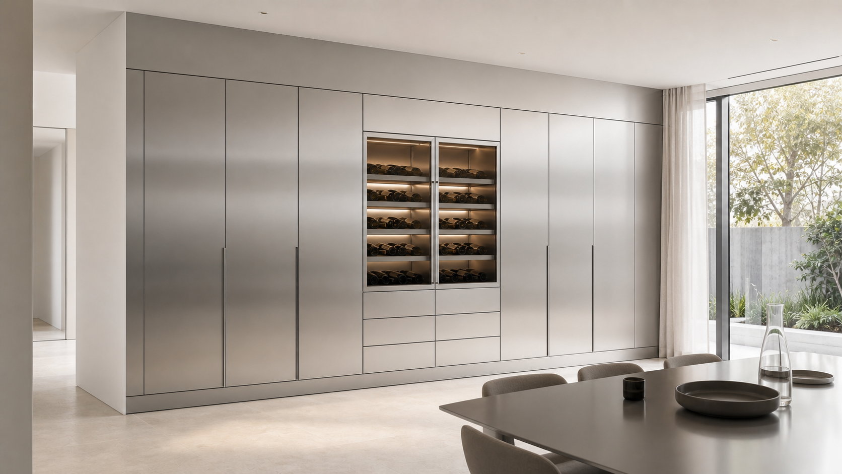 K01 Wine Cabinet in the Light Architectural Minimal direction