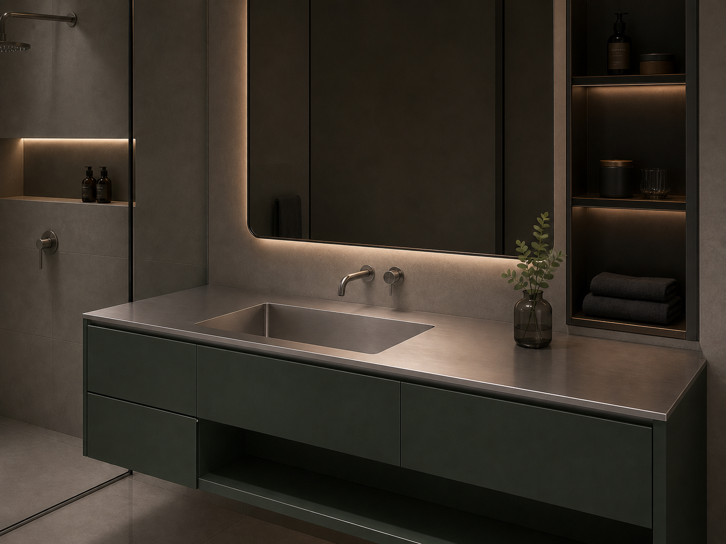 K03 Ensuite Vanity in the Premium Contemporary direction